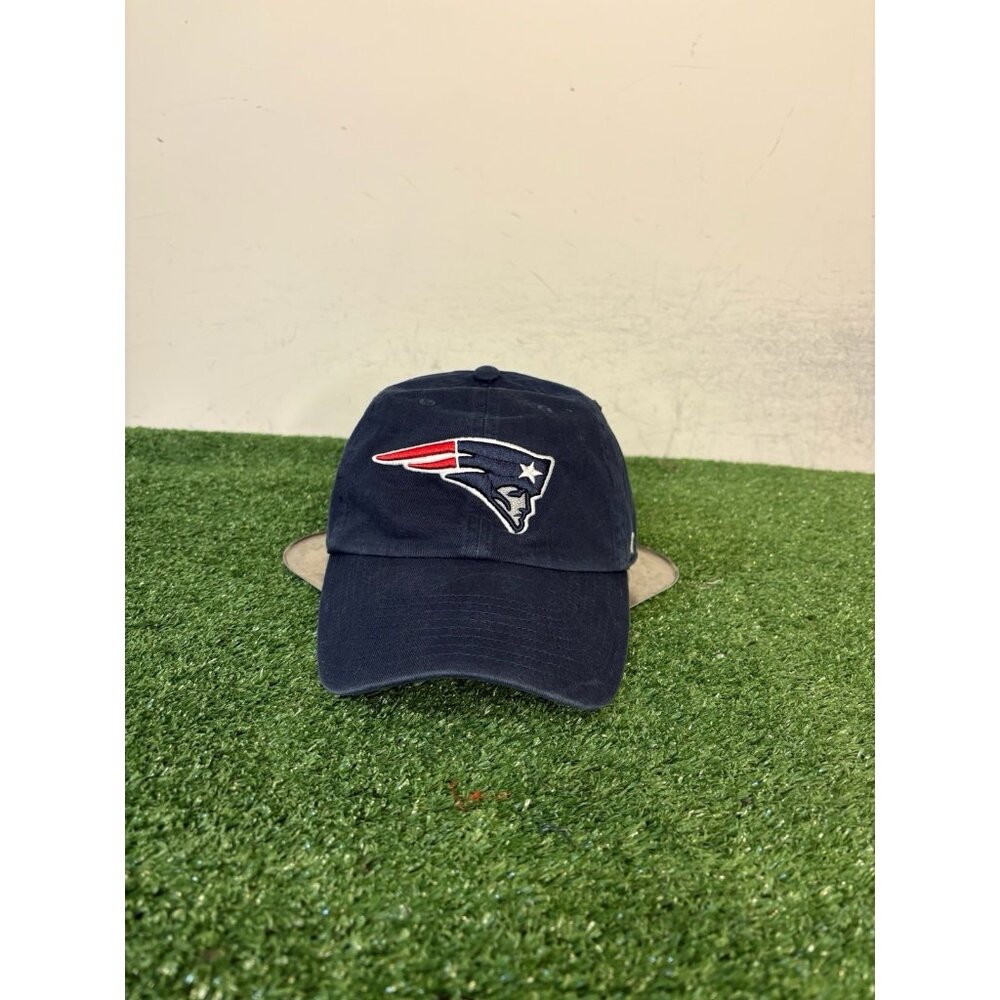 New England Patriots hat cap strap back blue '47 clean up adjustable unisex mens